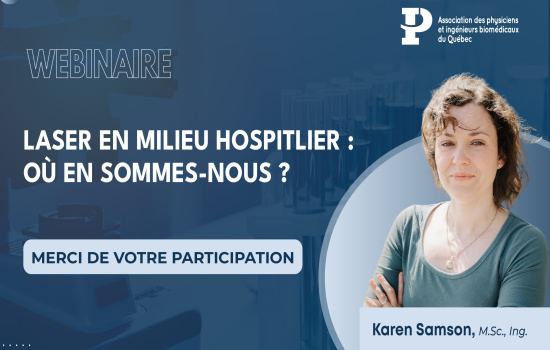 Webinaire | Laser en milieu hospitalier : où en sommes-nous ?
